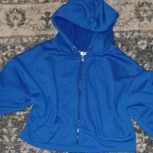 Women's Vibrant Blue Zip-Up Hoodie